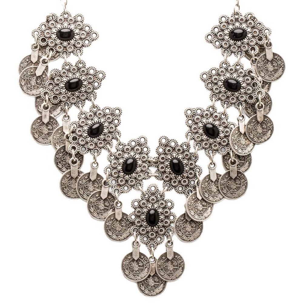 Natalie B Jewelry Eyes of Troy Necklace in Silver